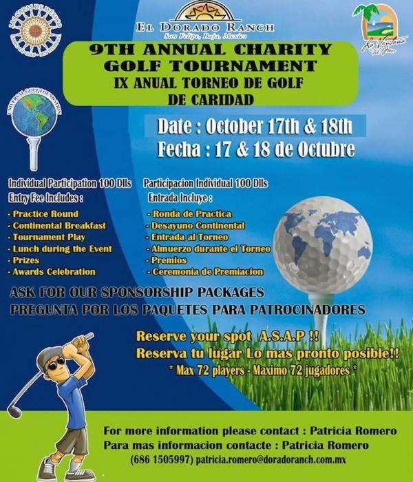 IX Anual Torneo De Golf de Caridad, Rancho El Dorado San Felipe
