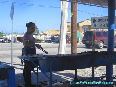 Alicias supermercado San Felipe asar al aire libre