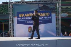 MÃºsico en el escenario de las celebraciones del aniversario de San Felipe